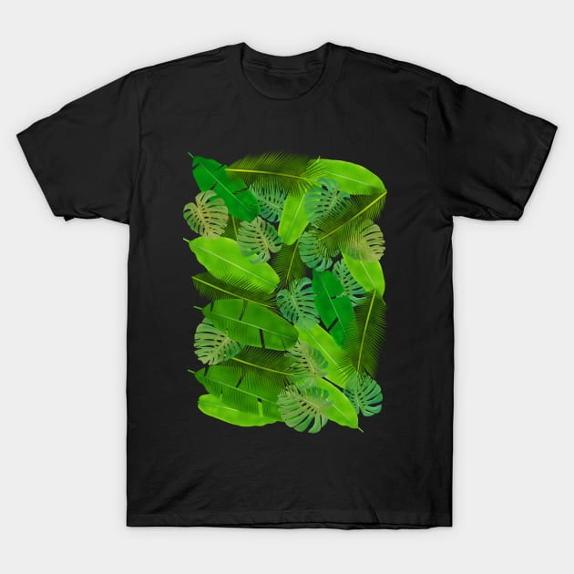 Plants leafs pattern T-Shirt by Dezigner007